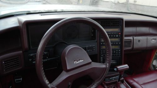 1988 cadillac allante hardtop convertible, champagne silver, red on red interior, image 7