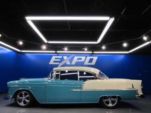 55 chevy bel air performance v8 small block edelbrock intake a/c custom wheels