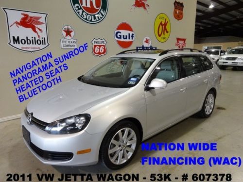 2011 jetta sportwagen tdi,pano roof,nav,htd lth,b/t,17in whls,53k,we finance!!