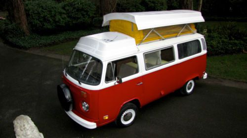 Like new 1973 volkswagen riviera westfalia vanagon pop top camper bus 53k miles