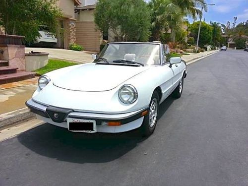 1985 alfa romeo spider veloce - white: 44k miles! great convertible