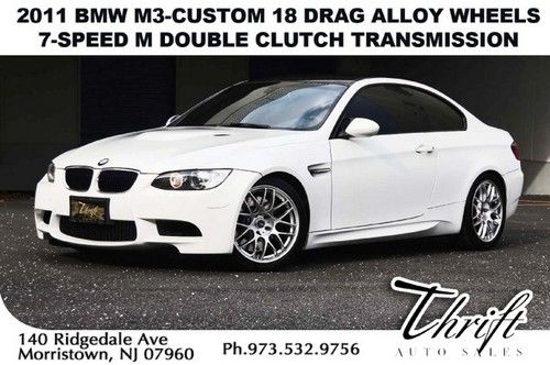 2011 bmw m3-7-speed m double clutch transmission-custom 18 drag alloy wheels