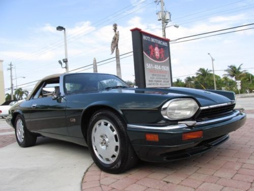 96 british racing green xj-s convertible -leather and wood -low miles -showroom!