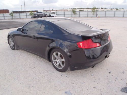 Black 2004 04 infiniti g35 coupe rebuilt title low miles