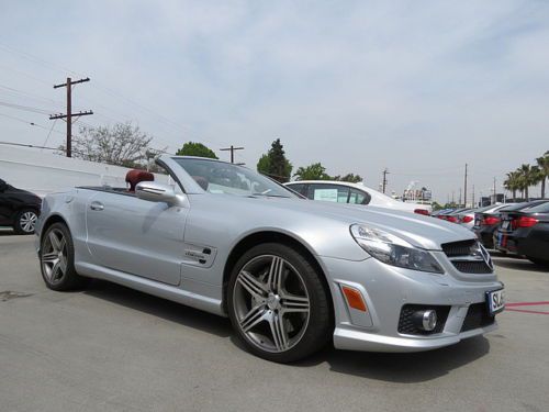 Leather NAV SL-Class SL63 AMG Roadster 2D Silver Automatic 7-Spd w/Overdrive &, US $67,995.00, image 2