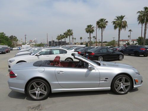 Leather NAV SL-Class SL63 AMG Roadster 2D Silver Automatic 7-Spd w/Overdrive &, US $67,995.00, image 12