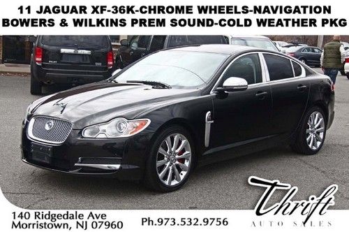 11 jaguar xf-36k-bowers &amp; wilkins prem sound-chrome wheels-cold weather pkg-navi