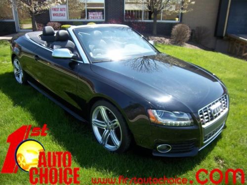 2011 audi s5 cabriolet prestige black on black navigation camera awd warranty