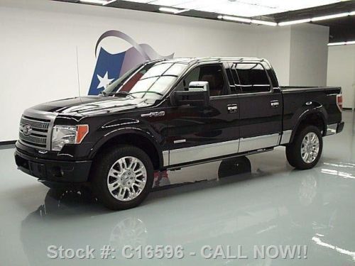 2012 ford f-150 platinum ecoboost crew 4x4 sunroof nav texas direct auto