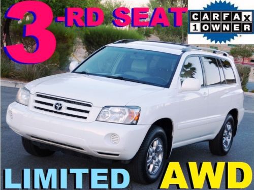 2004 highlander limited v6 awd 3-rd seat sunroof dvd leather 1 owner &gt;no reserve