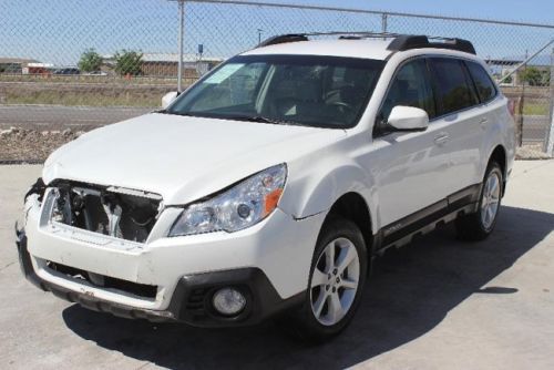 2013 subaru outback 2.5i premium damaged repairable runs! fuel-efficient! l@@k!