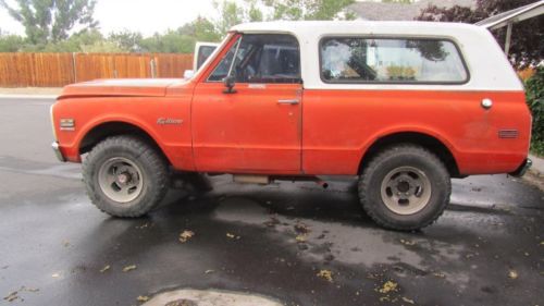 1971 chevy blazer, rare hugger orange, a/c, cst, 99% rust free, original paint