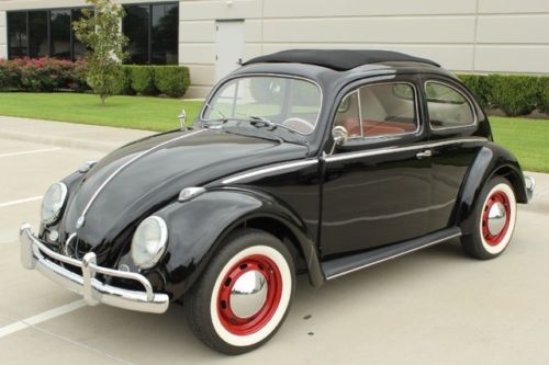 1957 vw type 1 beetle , 1600cc , 4spd , rare factory rag top , ready to go