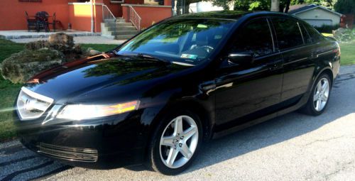 Black 2006 acura tl 6 speed 4 door