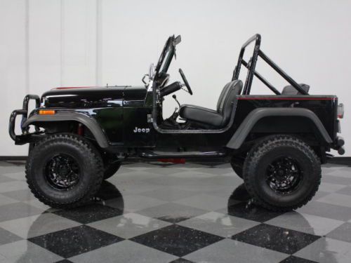 NICE BLACK ON BLACK CJ7, REMOVEABLE HARDTOP, 5 SPEED TRANS, NICE SIZE LIFT, US $19,995.00, image 2