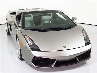 08 lamborghini gallardo spider 8k miles e-gear navigation silver calipers 07 09