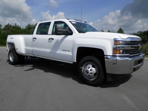 Crew cab 3500hd 6.0l vortec v8 summit white long box gas cloth trim power packag