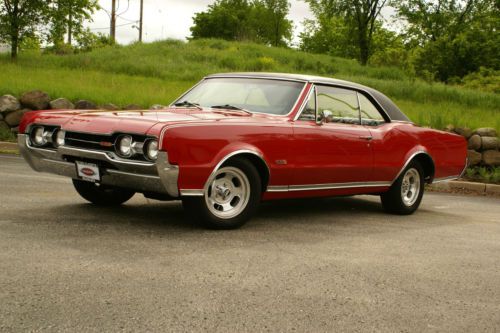 1967 oldsmobile 442 same owner last 44 years, documented, 4 speed, spanish red