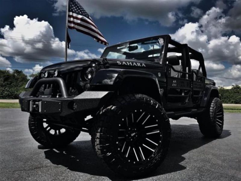 2016 jeep wrangler black out sahara lifted leather