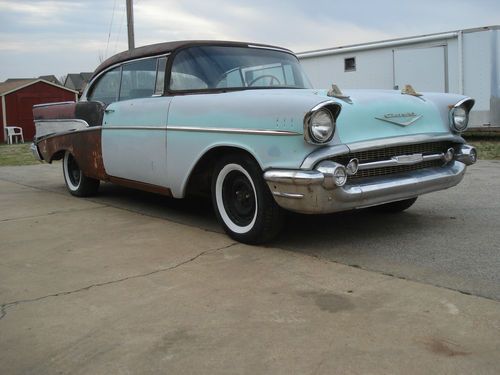 1957 chevrolet bel air 2 door hardtop.barn find