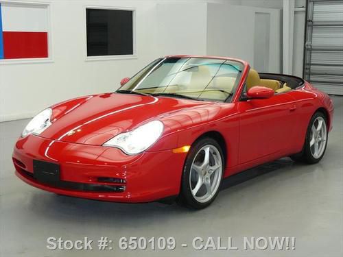 2003 porsche 911 carrera cabriolet 6-spd leather 10k mi texas direct auto