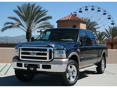 Rare king ranch 2006 f-250 crew cab diesel 4x4 rear buckets no reserve! f-350