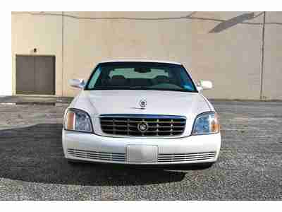 2001 CADILLAC DEVILLE DHS! PEARLE WHITE, LOW MILES, MUST SEE, NO RESERVE, image 2