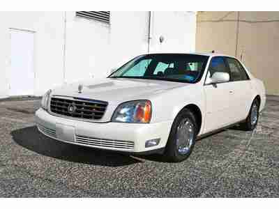 2001 CADILLAC DEVILLE DHS! PEARLE WHITE, LOW MILES, MUST SEE, NO RESERVE, image 3