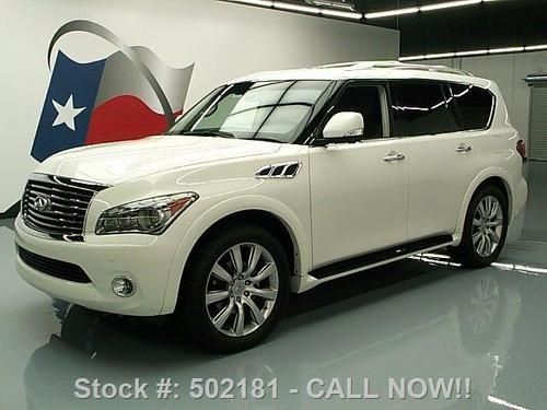 2011 infiniti qx56 deluxe touring sunroof dvd nav 22k! texas direct auto