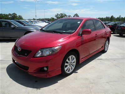 2010 toyota corolla s sedan red/black clean carfax automatic cd  *export ok fl