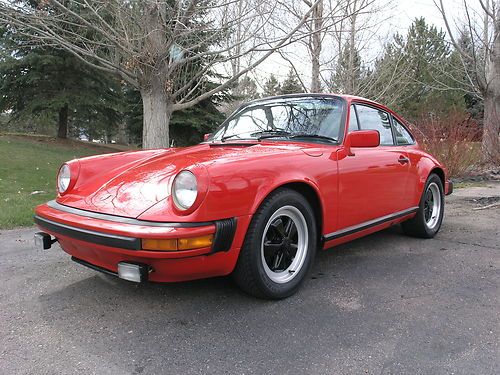 1982 porsche 911sc sunroof coupe-factory leather sport seats-fresh engine-fun!!