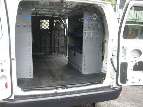 2011 ford e-150, no reserve, 54k, with bulkhead, shelves, bins, power all, rsc