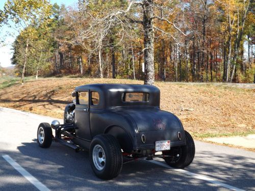 1930 ford street rod, steel body, flat black, old school hot rod style