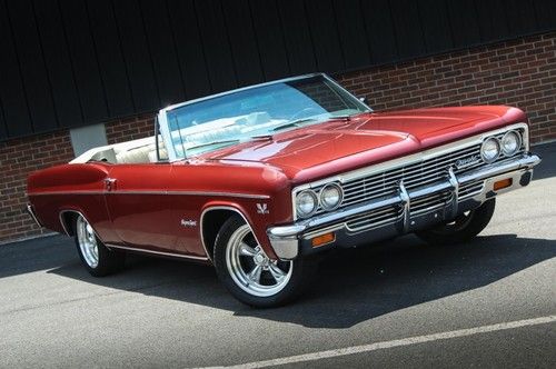 1966 chevrolet impala ss convertible - 396/325hp, #'s matching, aztec bronze, ac