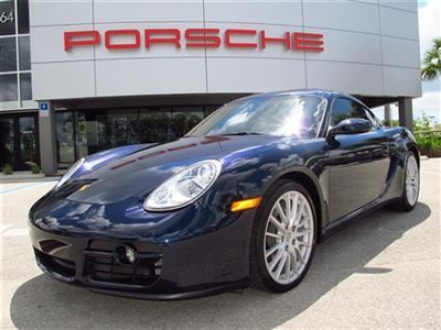 2007 porsche cayman 2.7l. certified! midnight blue/beige. call 239.225.760 now!