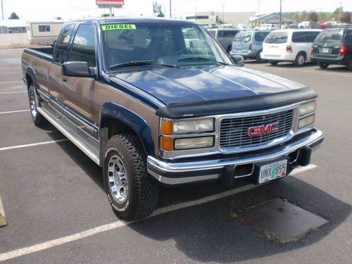 1995 gmc sierra 2500 diesel 4x4 ext. cab 117k miles no reserve