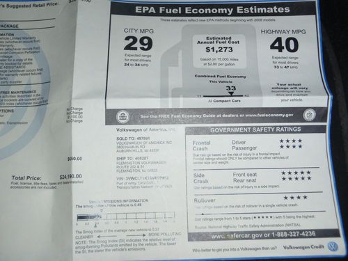 2009 Volkswagen Jetta TDI Sedan 4-Door 2.0L, US $10,000.00, image 22
