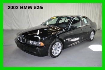 02 bmw 525i 5 speed manual blk/blk no reserve