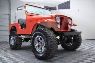 1961 jeep cj5 4x4 v8 conversion ps 4 wheel disc frame off restoration show jeep!