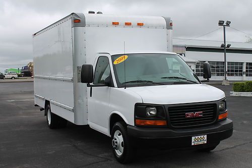 2009 gmc 3500 savana  box truck cube van 16 foot 1 ton cargo huge selection!!!!