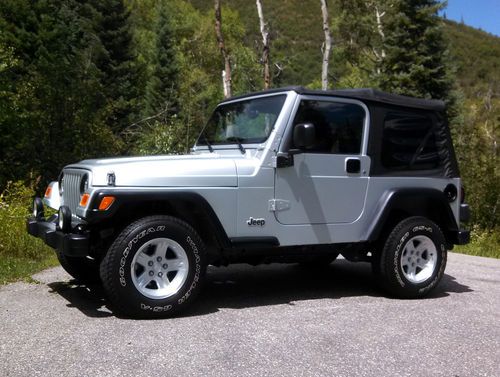 Rare 2005 jeep wrangler tj sport | dana 44 rear axle | 4.0l | low miles | silver