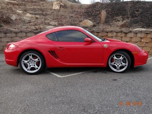 2006 porsche cayman s - red/tan- 6spd