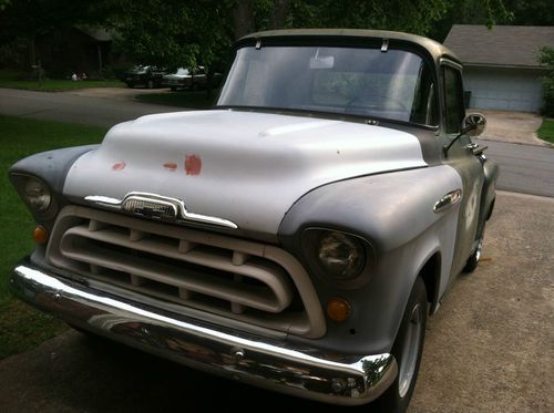 1957 CHEVY TRUCK, SHORTBED STEP SIDE RAT ROD 383 CI, US $9,500.00, image 3