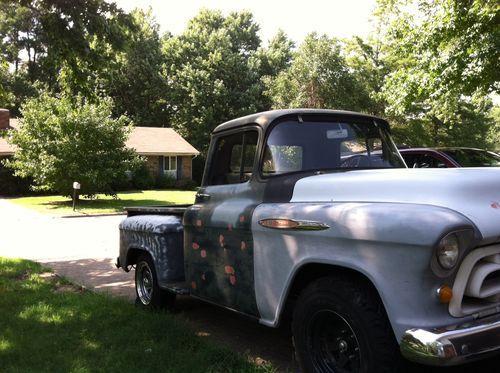 1957 CHEVY TRUCK, SHORTBED STEP SIDE RAT ROD 383 CI, US $9,500.00, image 13