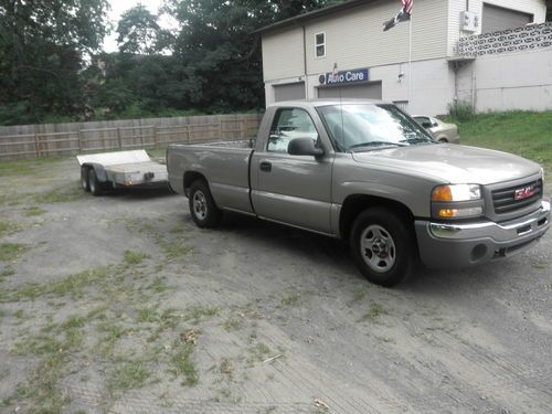 Work truck and car trail