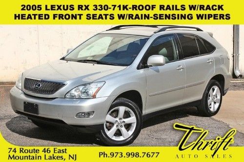 2005 lexus rx 330-71k-heated front seats w/rain-sensing wipers-roof rails w/rack