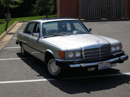 Beautiful silver 1976 mercedes-benz 450 sel low mileage executive trim low rsrv