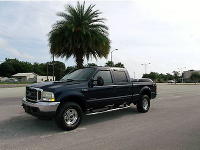 Ford f250 crew cab lariat 4x4 7.3 turbo diesel*1 owner florida truck super clean