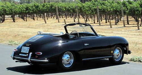 RARE 1957 PORSCHE 356A CABRIOLET FACTORY BLACK/BLACK SOLID ORIG FLRS FULL RESTO, US $119,995.00, image 7