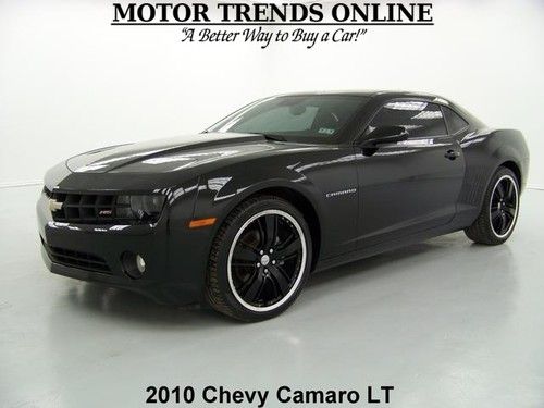 2010 lt 2lt rs pkg leather htd seats black wheels halos auto chevy camaro 35k